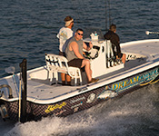 Yellowfin Boat running