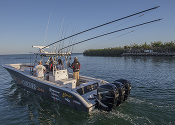 Yellowfin 36 ft center console. The reef fishing boat the Dream Catcher Charters uses in Key West.